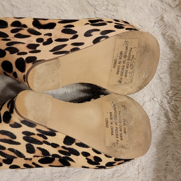 Steve Madden PAMMYY-L cow fur leopard print wedges - Picture 4 of 5